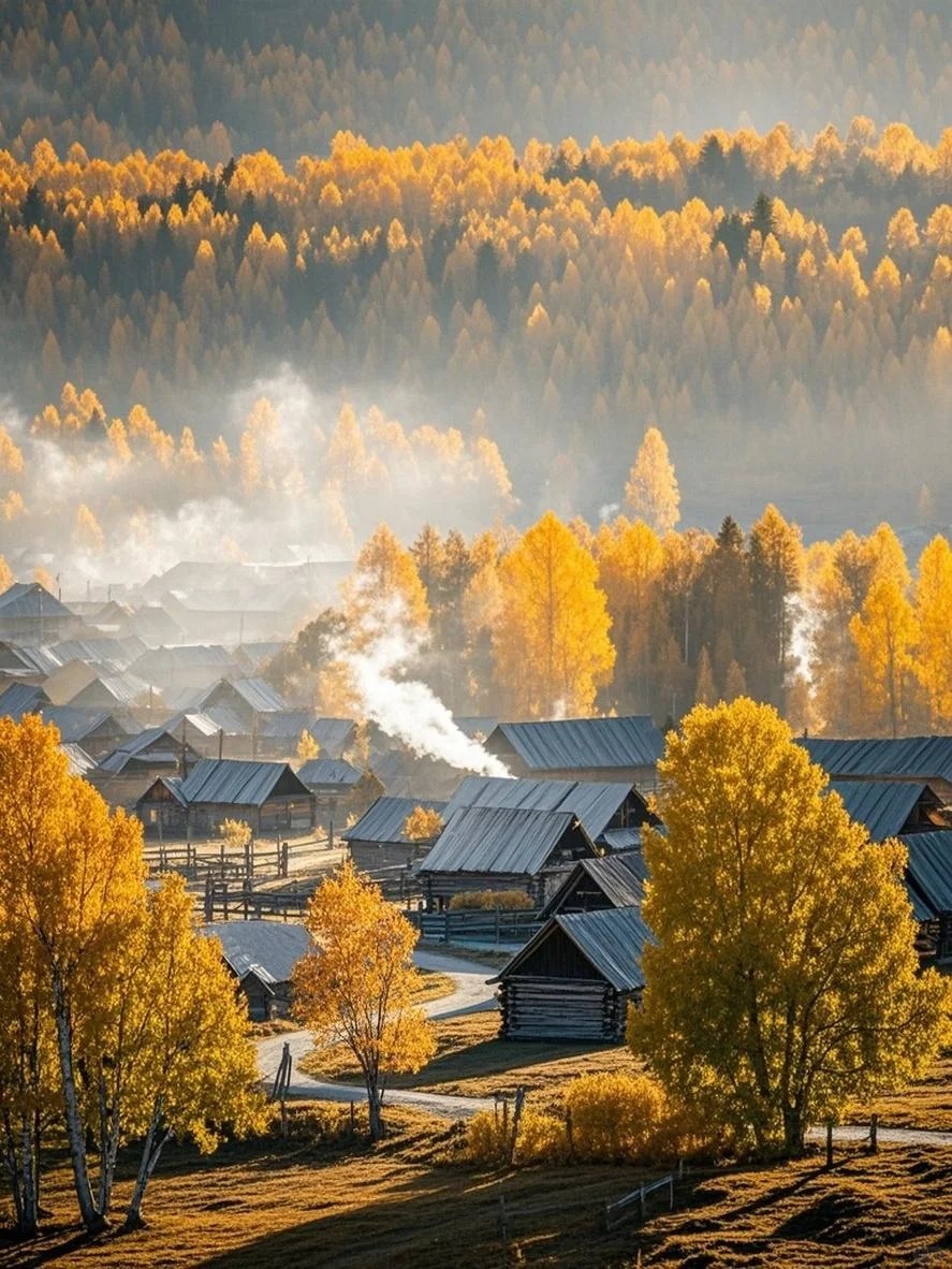 这才是禾木真正的秋天🍂秋色正当时！_1_骑着蜗牛去旅行_新疆-北疆-国庆特辑-来自52tours 我爱旅游网
